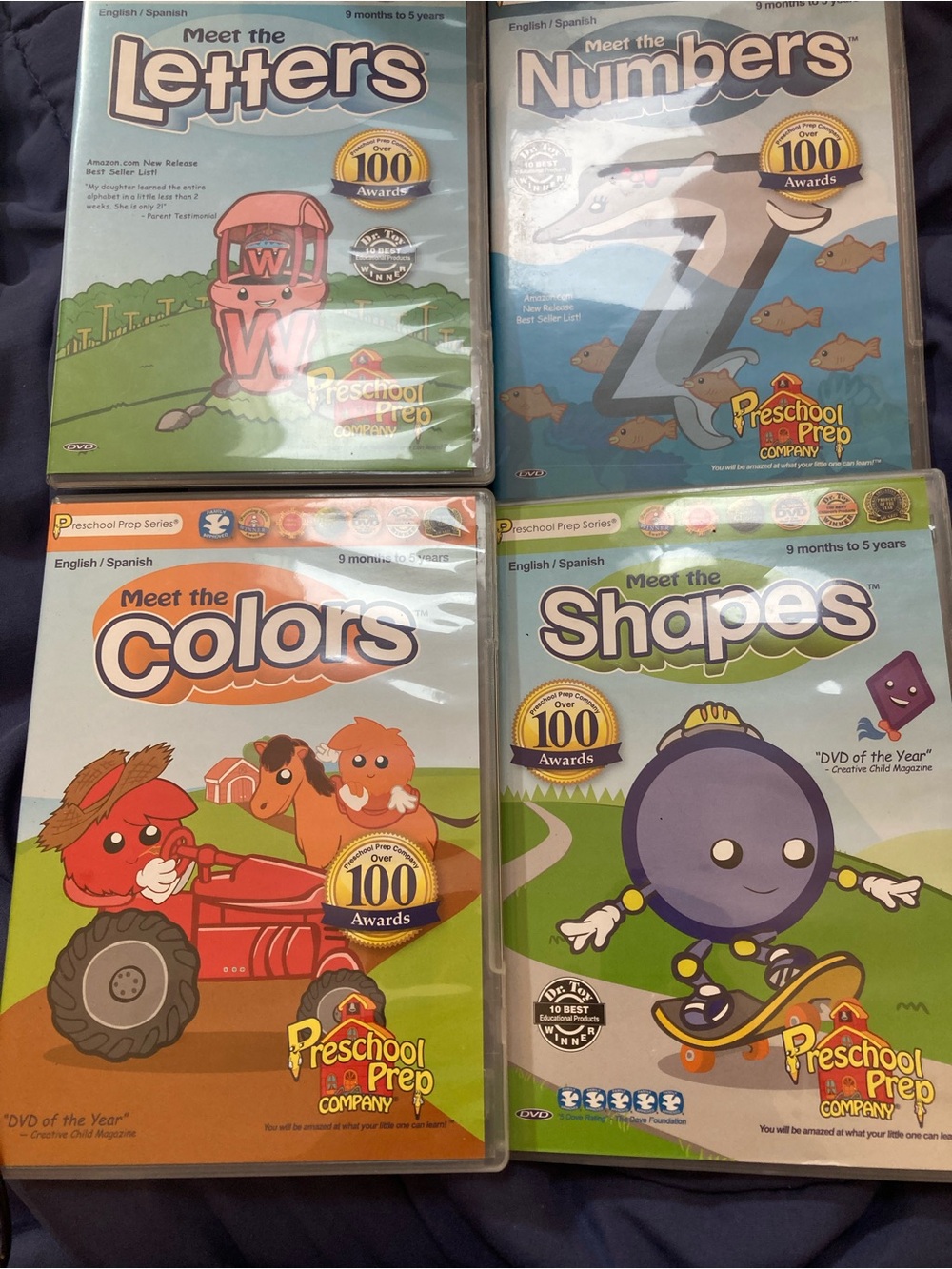 4- Preschool Prep : Colors, numbers, shapes, Letters-DVD English/Spanish